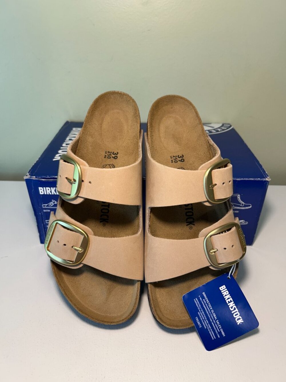 Birkenstock Women's Arizona Big Buckle Nubuck Leather Sandals